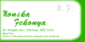 monika fekonya business card